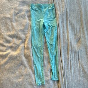 American apparel NYLON TRICOT LEGGING teal leggings medium